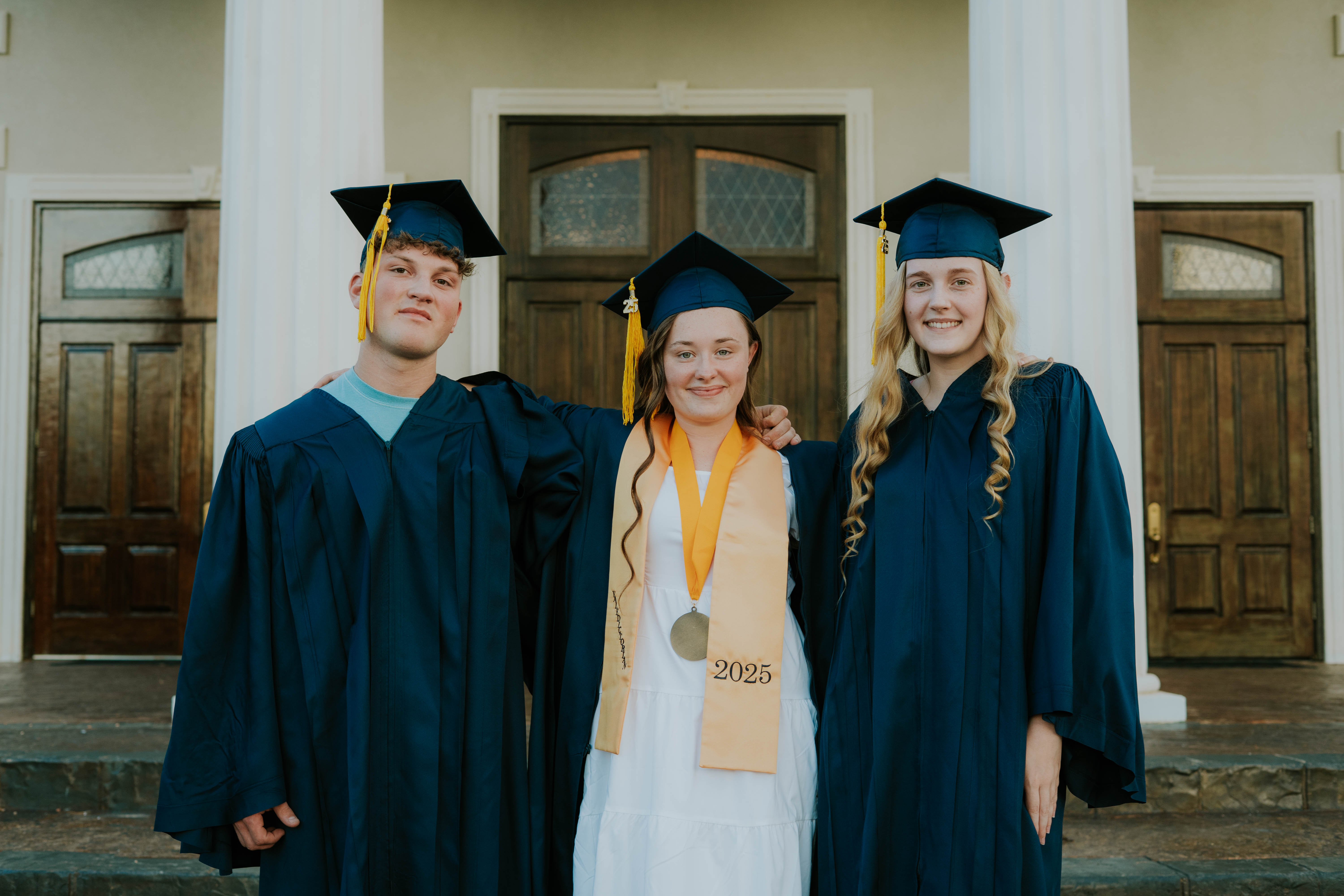 Pine Grove Academy graduates in caps and gowns